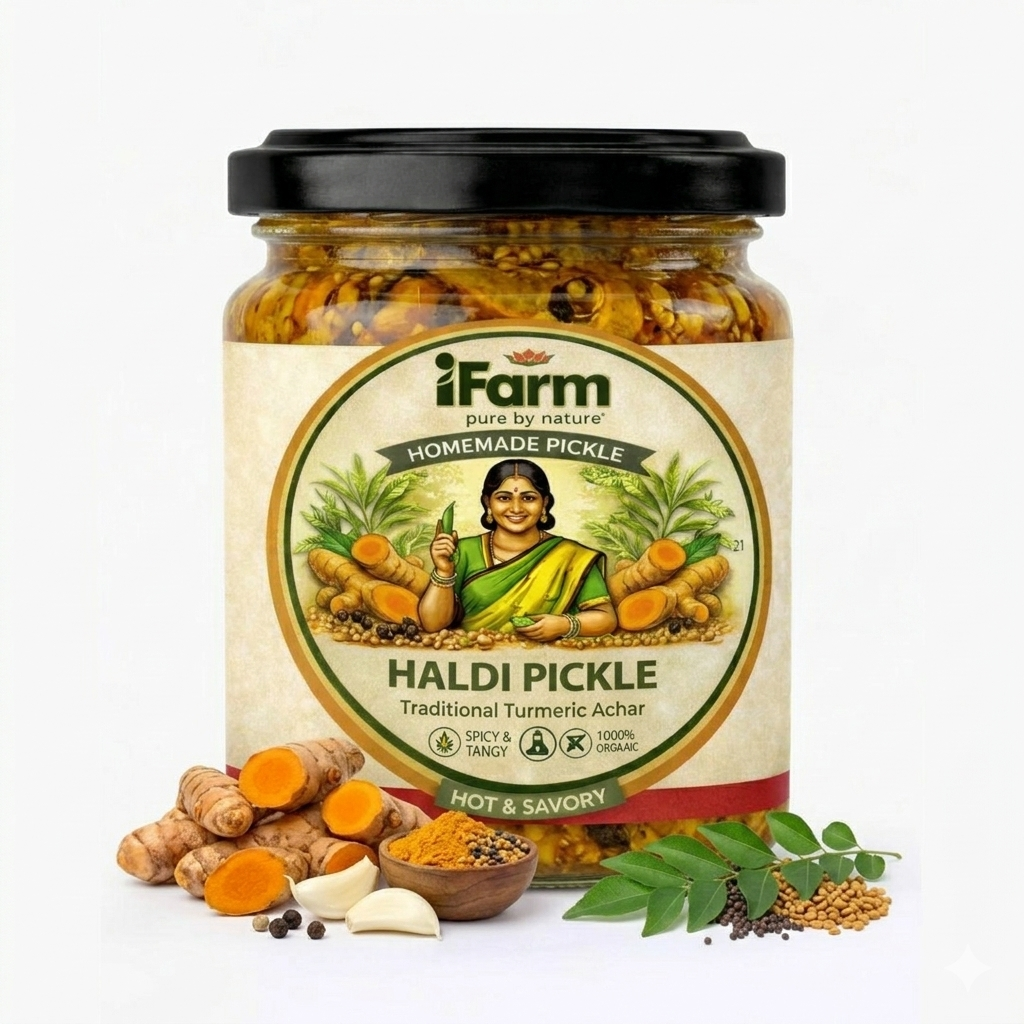 iFarm Homemade Haldi Pickle – Fresh Turmeric Achar 200G
