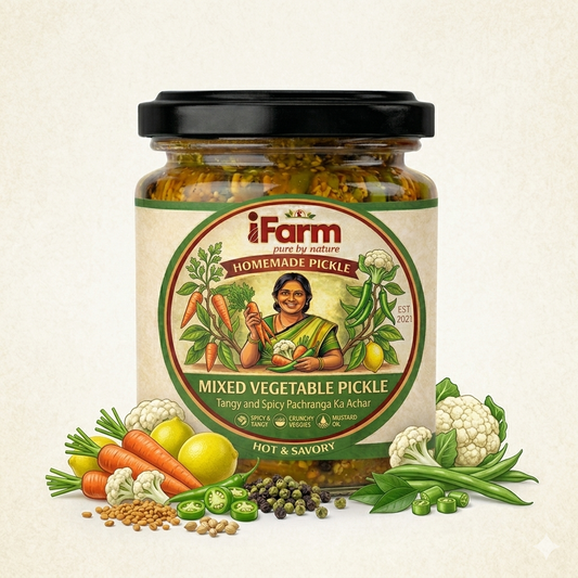 iFarm Homemade Mixed Vegetable Pickle – Mixed Veg Achar 200G