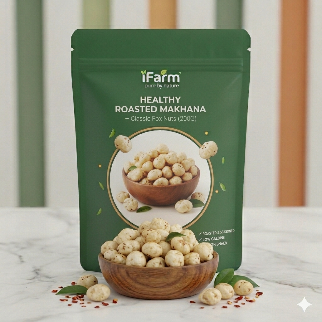 iFarm Healthy Roasted Makhana – Classic Fox Nuts 200G