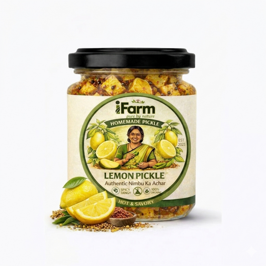 iFarm Homemade Lemon Pickle – Authentic Nimbu Ka Achar 200G